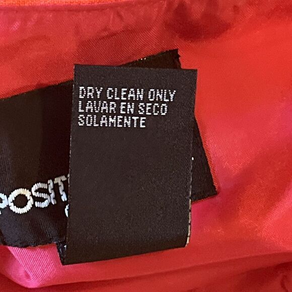 NWOT Positive Attitude Linen Blend Maxi Dress A Line 10P V Neck Red Orange - Picture 10 of 13